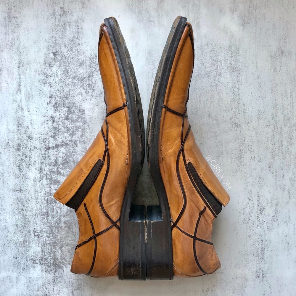 Jo Ghost Leather Square Toe Italian Loafers - Picture 5 of 9